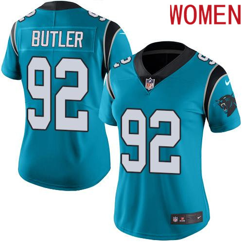 2019 Women Carolina Panthers #92 Butler blue Nike Vapor Untouchable Limited NFL Jersey->women nfl jersey->Women Jersey